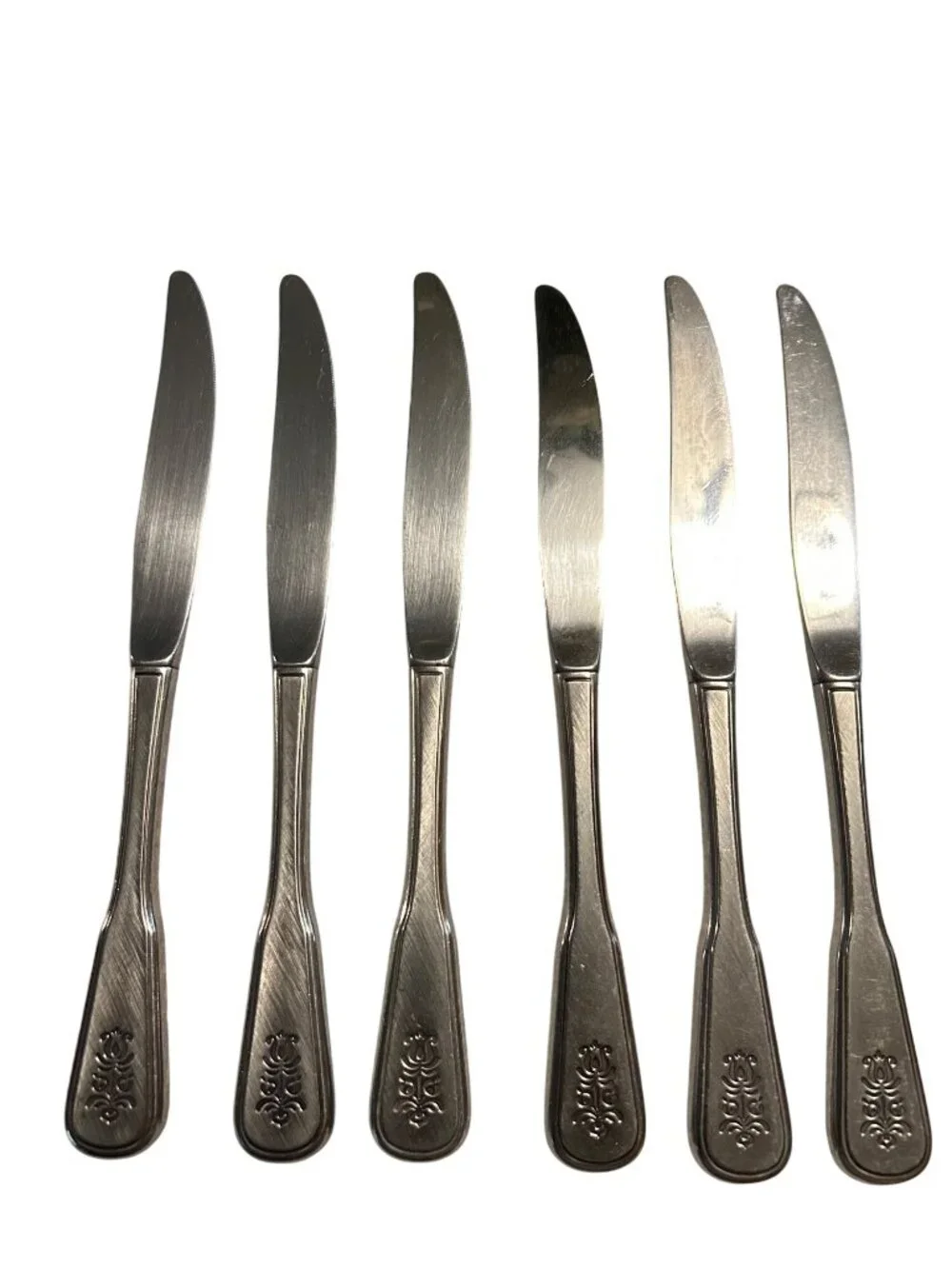Oneida Village Stainless Steel Butter Knives 6-Piece Set Vintage 1982-1989 Disco